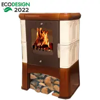 Krbové kachle Piccolo II drab-goldbrown 6 kW