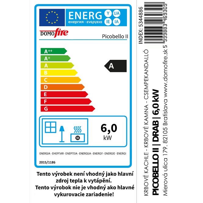 Krbové kachle Picobello II drab 6 kW
