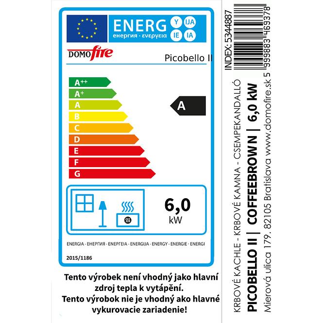 Krbové kachle Picobello II coffebrown 6 kW,4