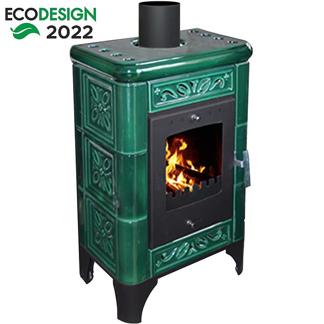 Krbové kachle Belluno II green 6kw