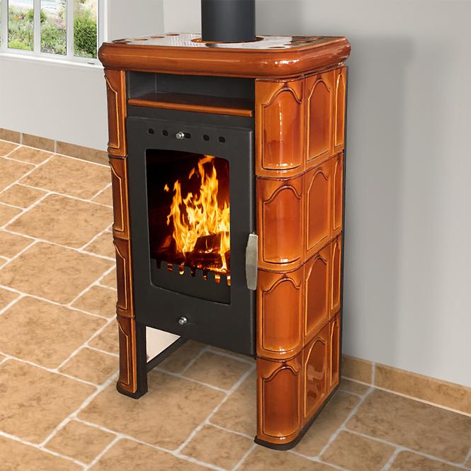 Krbové kachle Bergamo II goldbrown 7kw