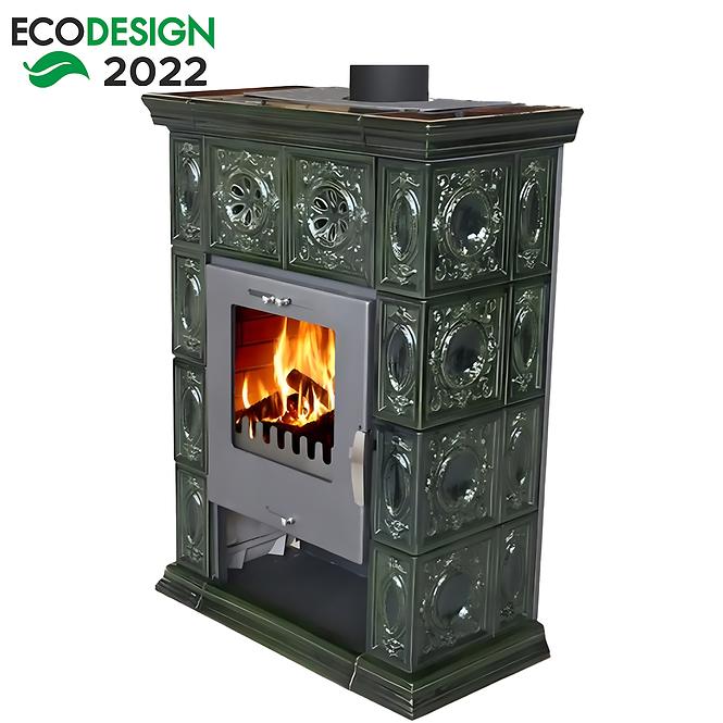 Krbové kachle Weimar II olive-green 7 kw