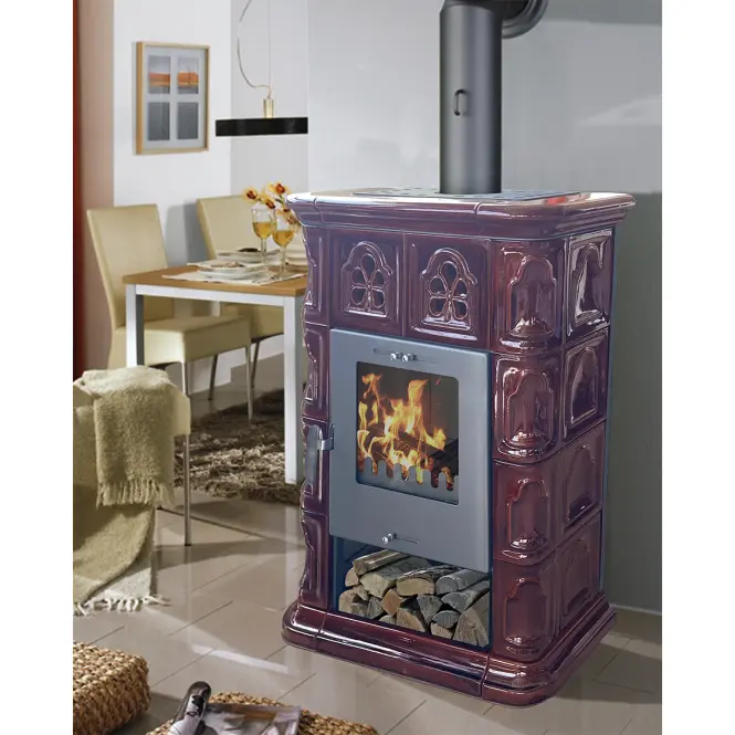 Krbové kachle Jena II coffebrown 7 kW,2