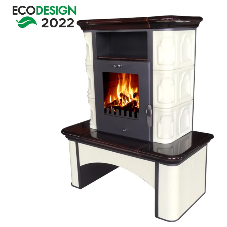 Krbové kachle Bremen II butter-coffebrown 7 kW