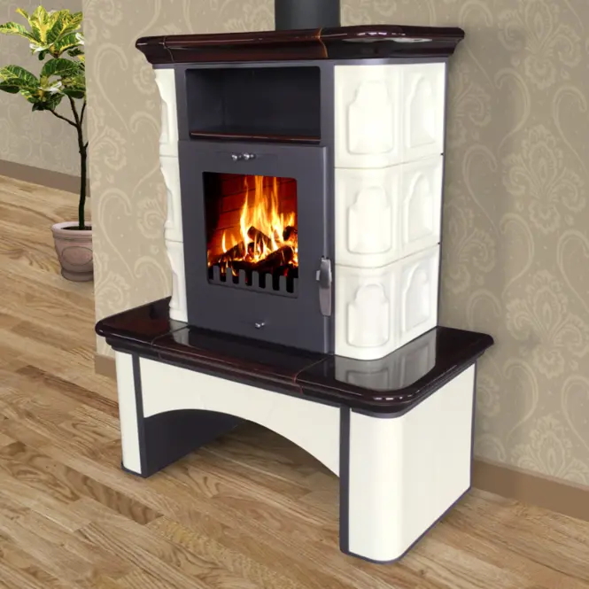 Krbové kachle Bremen II butter-coffebrown 7 kW,3
