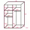 Skriňa Retro 138 2L Biely / Dvierka čierna,3
