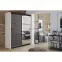 Skriňa Retro 138 3L Biely / Dvierka grafit,4