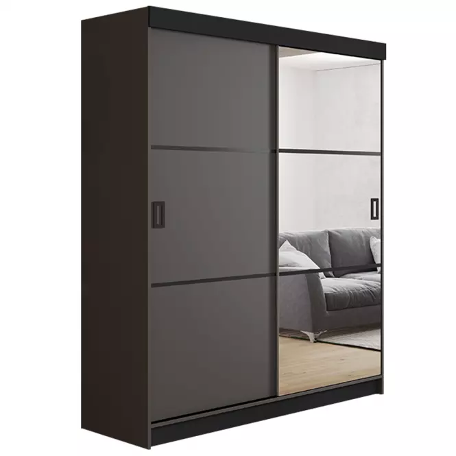 Skriňa Retro 138 3L grafit/ Dvierka grafit