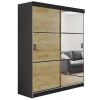 Skriňa Retro 138 3L grafit/ Dvierka craft