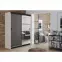 Skriňa Retro 138 5L Biely / Dvierka grafit,4