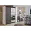 Skriňa Retro 138 6L Biely / Dvierka grafit,4