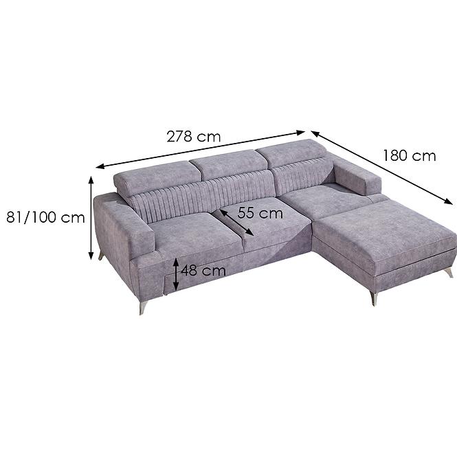 Rohová sedacia súprava Primo P Zoya 10 Sz,2