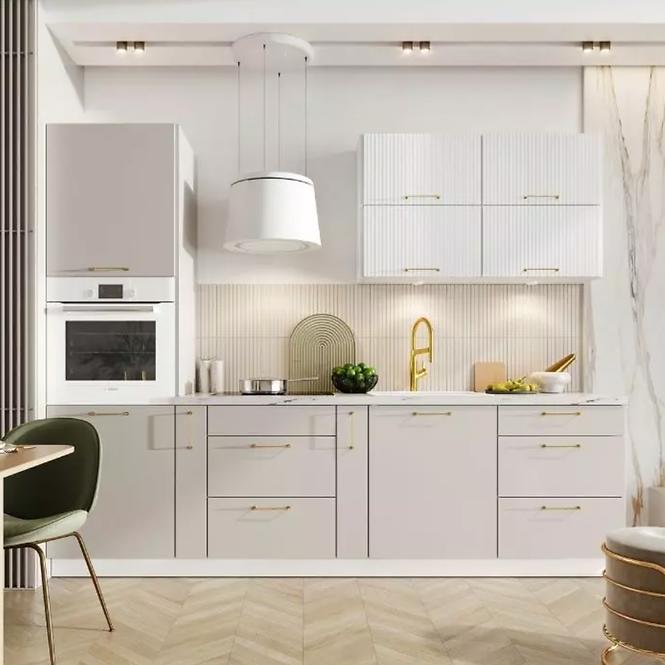 Kuchynská skrinka Max W60/68 Slim Pl s čiernym digestorom svetlobéžová,3