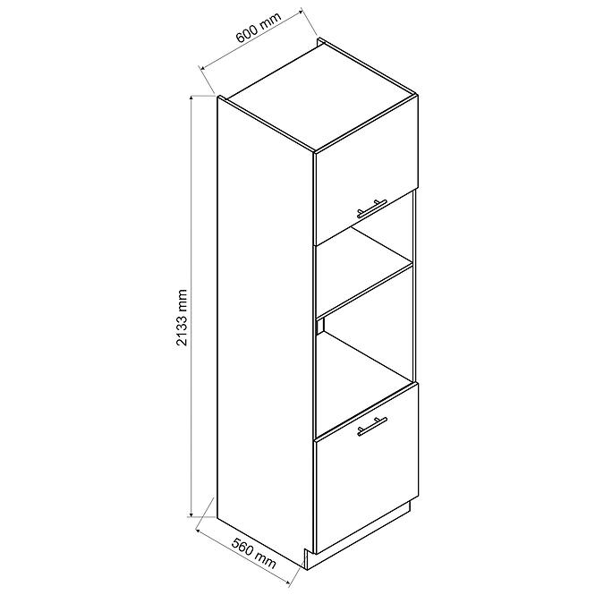 Kuchynská skrinka Max D60pk Mv 2133 Pl biela