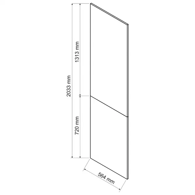 Panel bočný Max 720 + 1313 biela