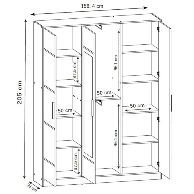 Skriňa Roj 3D 157 biely,3