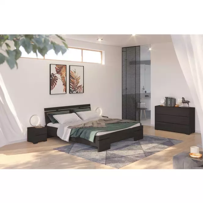 Posteľ borovicová Skandica Sparta maxi 160X200 palisander