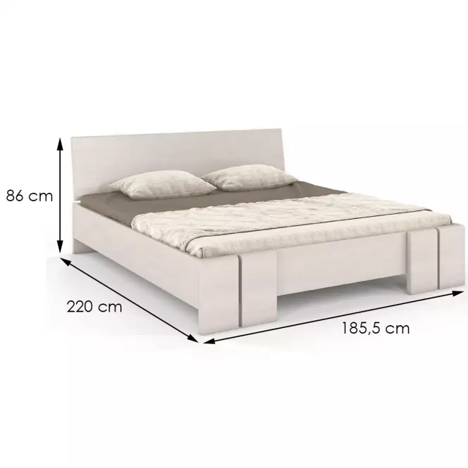 Posteľ borovicová Skandica Vestre maxi 180X200 biela,4