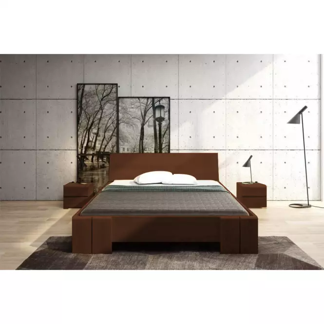 Posteľ borovicová Skandica Vestre maxi 200X200 orech,6