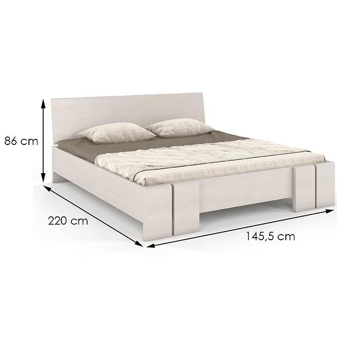 Posteľ buková Skandica Vestre maxi 140X200 biela,2
