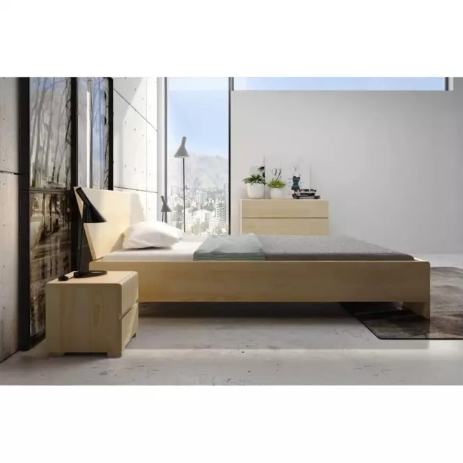 Posteľ buková Skandica Vestre maxi 160X200 cm prirodzené