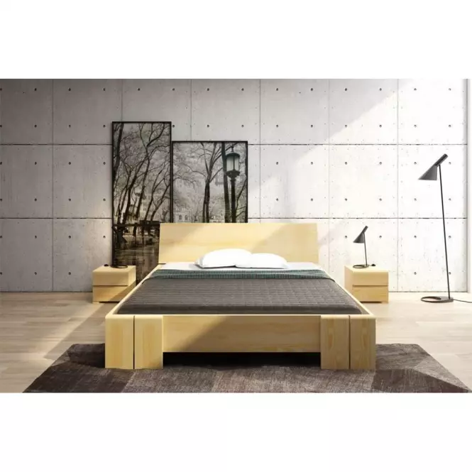 Posteľ buková Skandica Vestre maxi 160X200 cm prirodzené
