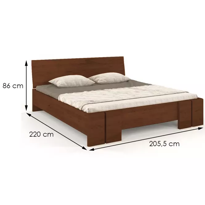 Posteľ buková Skandica Vestre maxi 200X200 cm orech