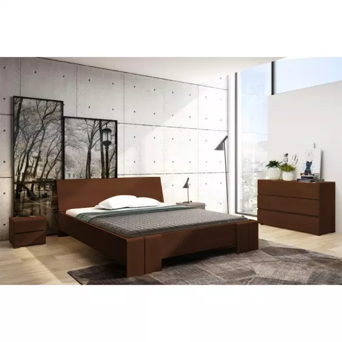 Posteľ buková Skandica Vestre maxi 200X200 cm orech,7