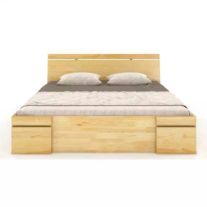 Posteľ borovicová Skandica Sparta maxi+zásuvka 120X200 prirodzené