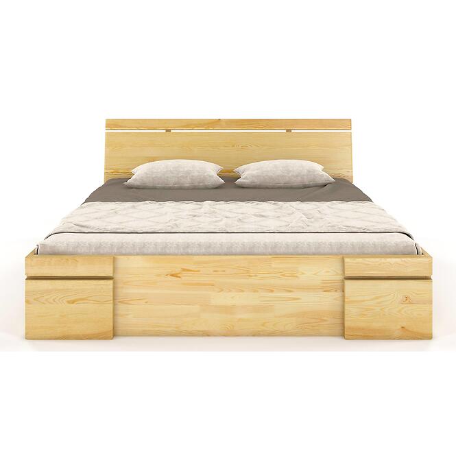 Posteľ borovicová Skandica Sparta maxi+zásuvka 140X200 prírodná