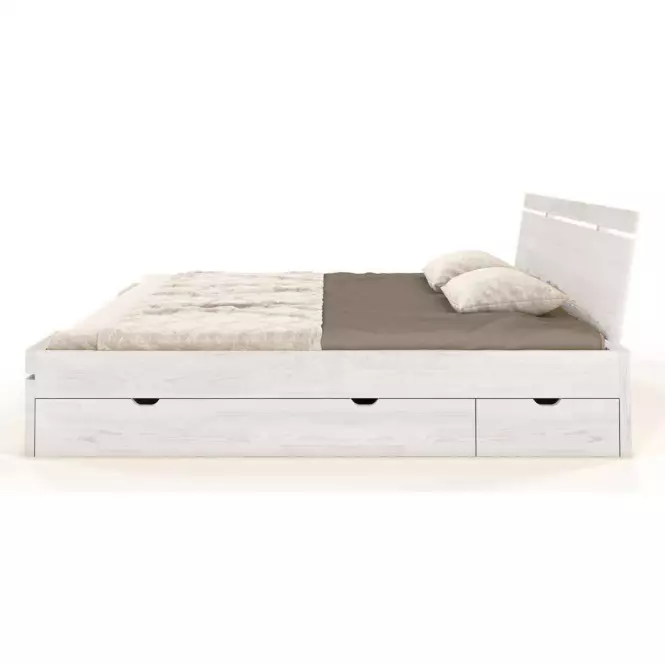 Posteľ borovicová Skandica Sparta maxi+zásuvka 180X200 biela,4