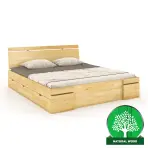 Posteľ borovicová Skandica Sparta maxi+zásuvka 200X200 prírodná