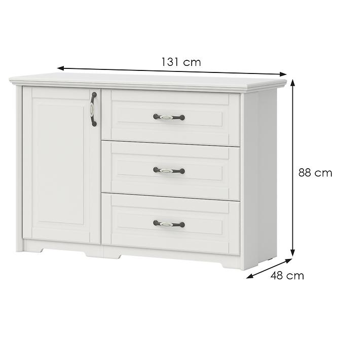 Komoda 1d3s Evergreen k13/eg ivory mat