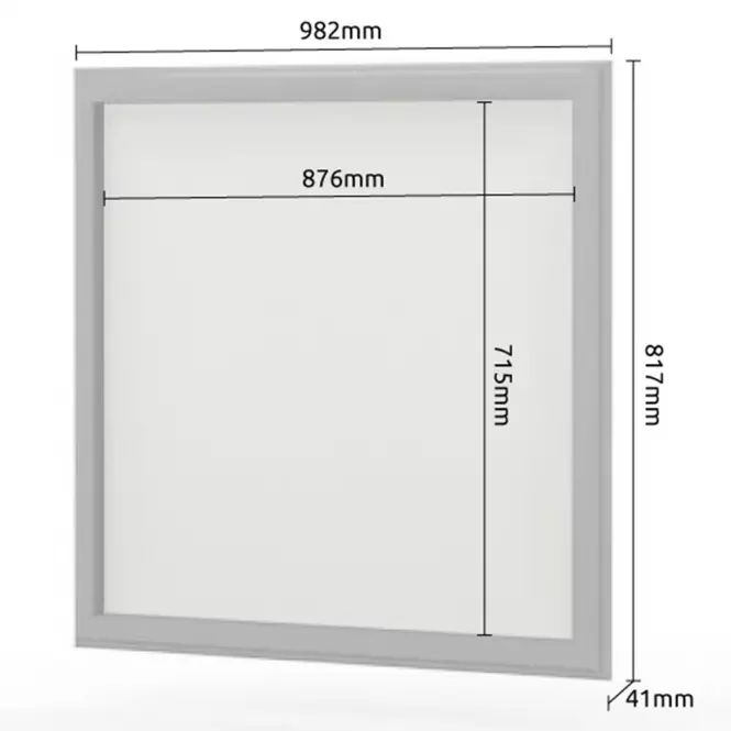 Zrkadlo Evergreen og/eg ivory mat