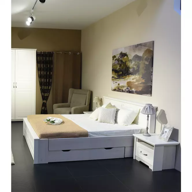 Posteľ Evergreen kr160-eg ivory mat,4