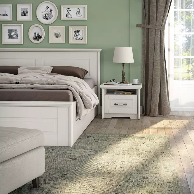 Posteľ Evergreen kr160-eg ivory mat,6