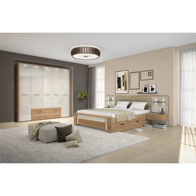 Nočný stolík Gala ns1-l/gl ľavá pacific walnut/beige,7