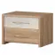 Nočný stolík Gala ns2/gl pacific walnut/beige