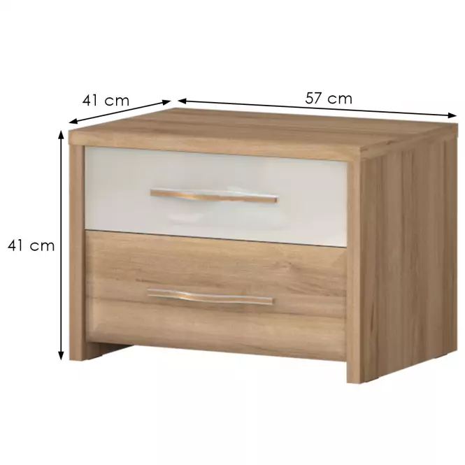 Nočný stolík Gala ns2/gl pacific walnut/beige,2
