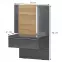 Nočný stolík Onyx ns1/on lakované pacific walnut/anthracit,2