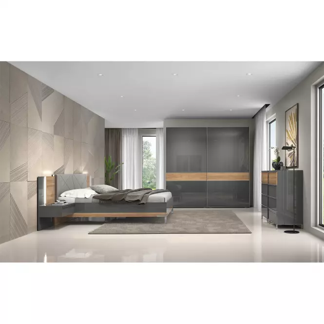 Nočný stolík Onyx ns1/on lakované pacific walnut/anthracit,6
