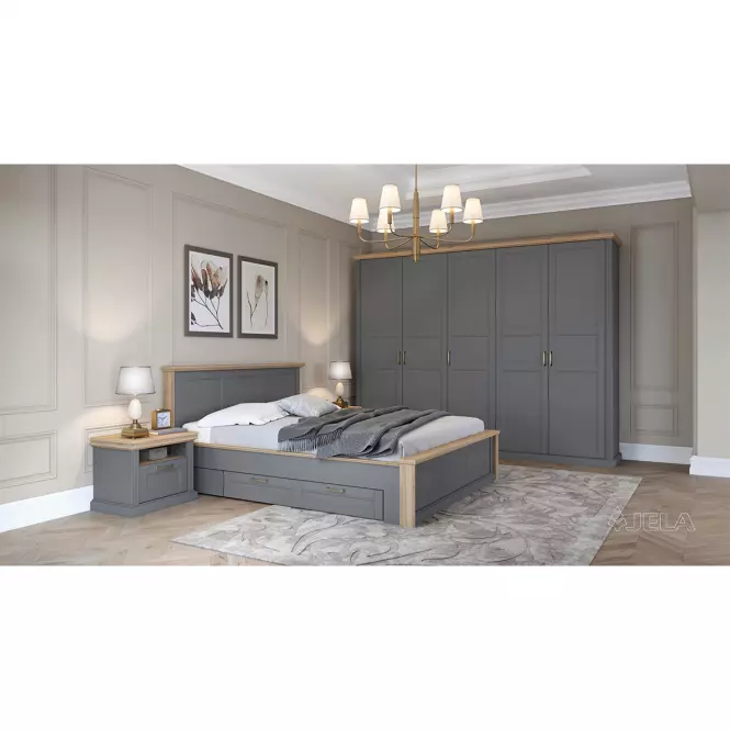 Nočný stolík Tara ns1/ta graphite/pacific walnut