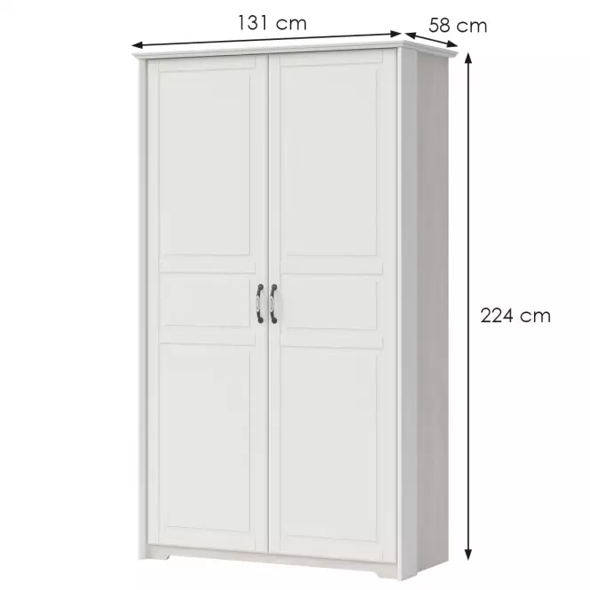 Skriňa 2d Evergreen p2/eg ivory mat,2
