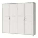 Skriňa 4d Evergreen p4/eg ivory mat