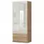 Skriňa 2d2s Gala p22/gl lakovaná pacific walnut/beige