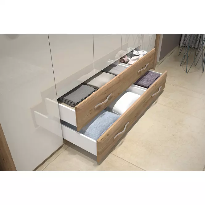 Skriňa 3d2s Gala lakované p32/gl pacific walnut/beige,4