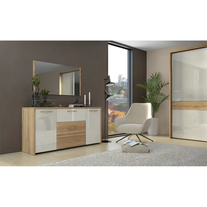 Skriňa 2d Gala pk181/gl lakované pacific walnut/beige,4