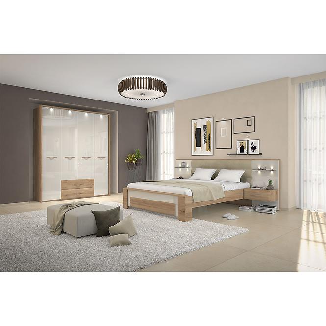 Skriňa 2d Gala pk231/gl lakované pacific walnut/beige