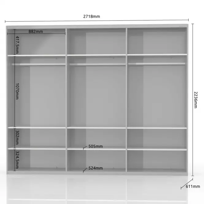 Skriňa 3d Gala pk281/gl lakované pacific walnut/beige