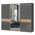 Skriňa 3d Onyx so zrkadlom pk281-og/on lakované pacific walnut/a